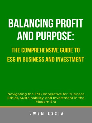 cover image of BALANCING PROFIT AND PURPOSE